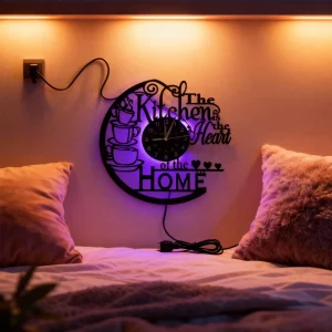 1 Vinyl Record Wall Clock, Silent Wall Clock, Suitable for Living Room, Bedroom, Room Decoration, Home Decoration, Kitchen, Office Decoration, Bar, Caf, Coffee Shop Wall Clock Decor