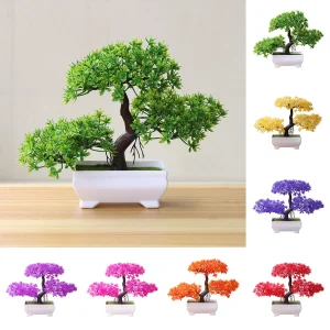 Yirtree Artificial Bonsai Tree-Fake Plant in Pot Artificial Plants,Faux Bonsai Japanese Pine Bonsai Artificial Plants for Home Decor Indoor,Office Zen Garden Décor